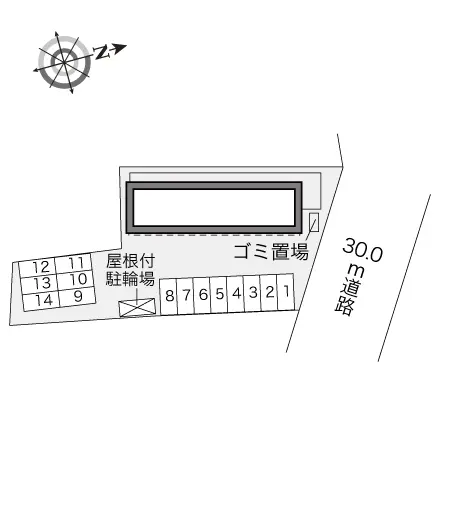 ★手数料０円★宇都宮市桜３丁目　月極駐車場（LP）